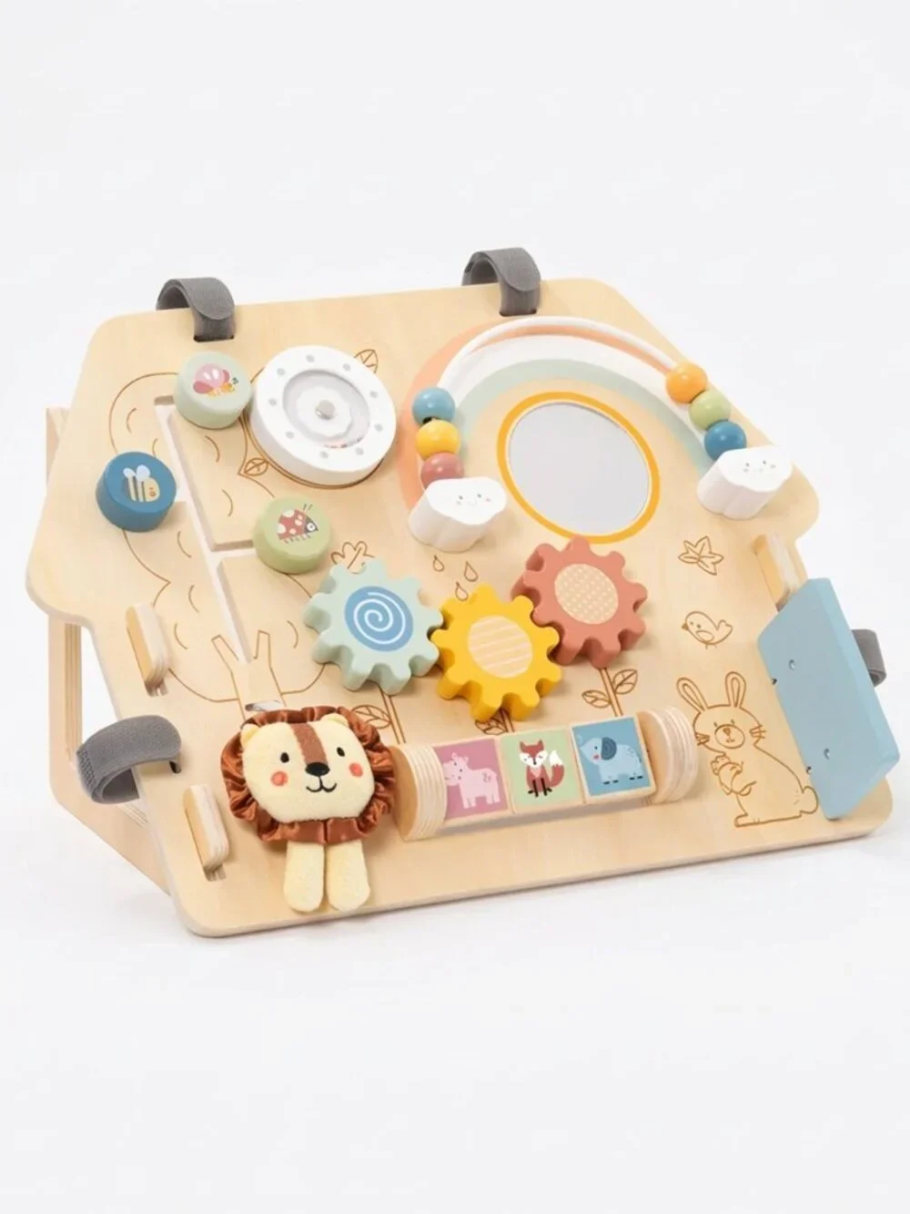 Montessori Wooden Busy Board Activity Board Sensory Learning Toy New